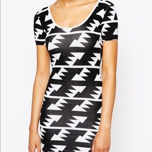 Black and White American Apparel Bodycon Dress